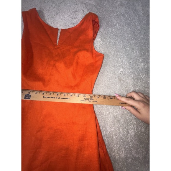 Kate Spade New York Orange Linen Shine Fit & Flare Mini Blue w Pockets - 6 - Picture 10 of 12